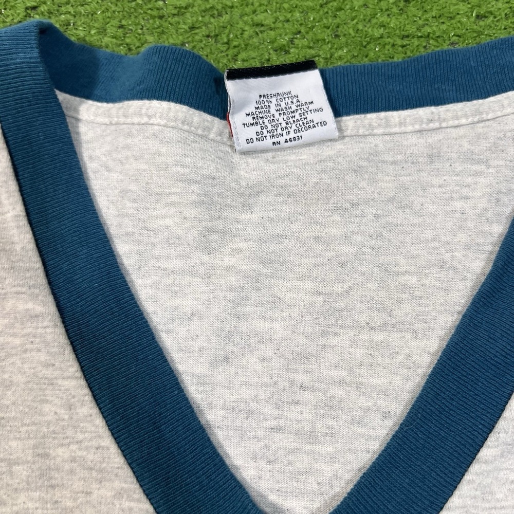 Vintage Looney Tunes Golf‎ Shirt XL Tweety Bird ColorBlock 90s Grey Teal 1995 - Picture 3 of 6